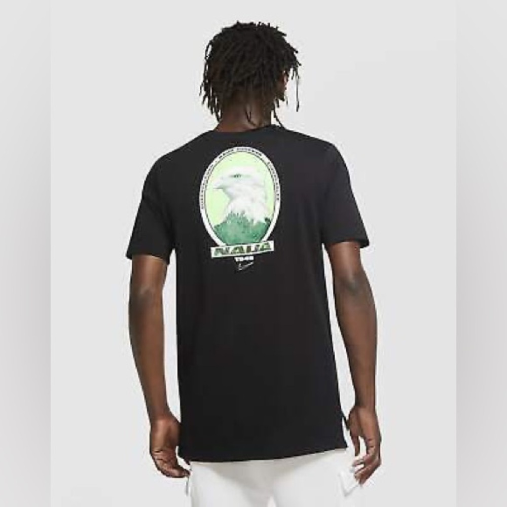 Nike Naija Nigeria Super Eagles Graphic T-Shirt Black Cotton Tee Size XXL